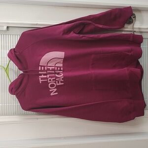 The North Face Women Size XL Fuscia kangaroo pockets hooded pullover